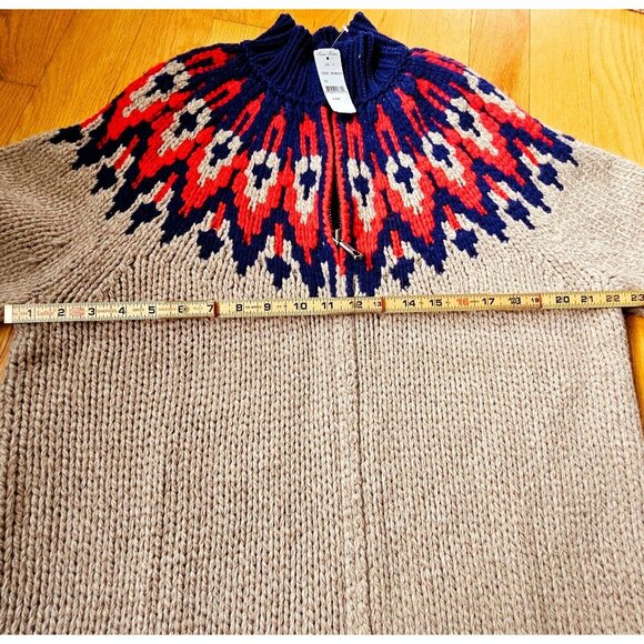BROOOK BROTHERS Hand Knit Merino Wool Thick Fair Isle Full Zip Sweater XL $348 - Picture 9 of 10